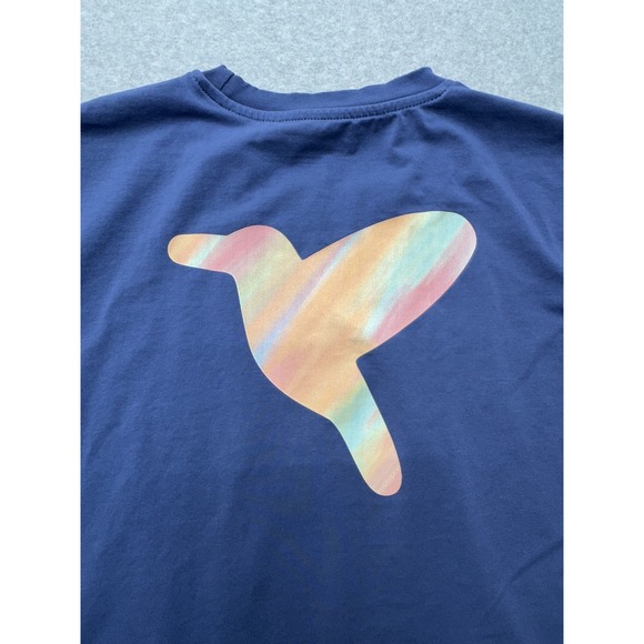 Birddogs Shirt Mens Medium Blue Short Sleeve Stretch Logo Graphic Casual Tee - Picture 10 of 12